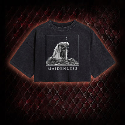 Maidenless Washed Cropped T-shirt