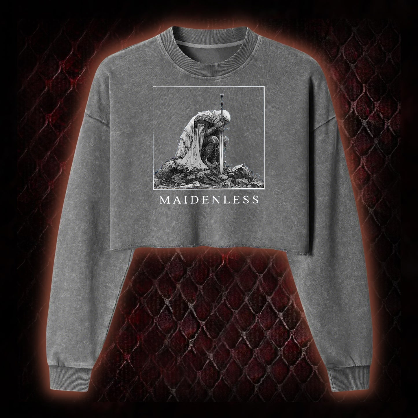 Maidenless Washed Cropped Sweatshirt