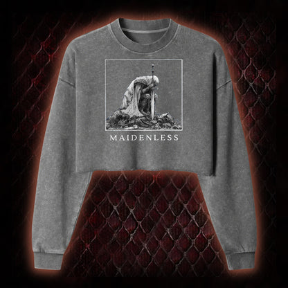 Maidenless Washed Cropped Sweatshirt