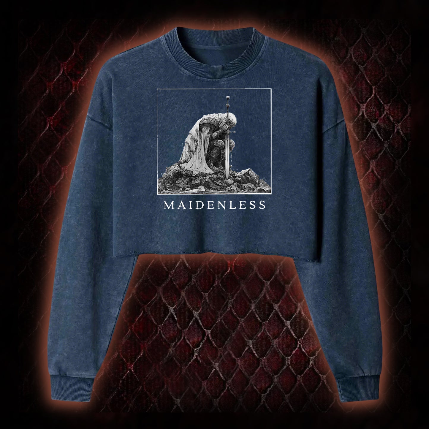 Maidenless Washed Cropped Sweatshirt