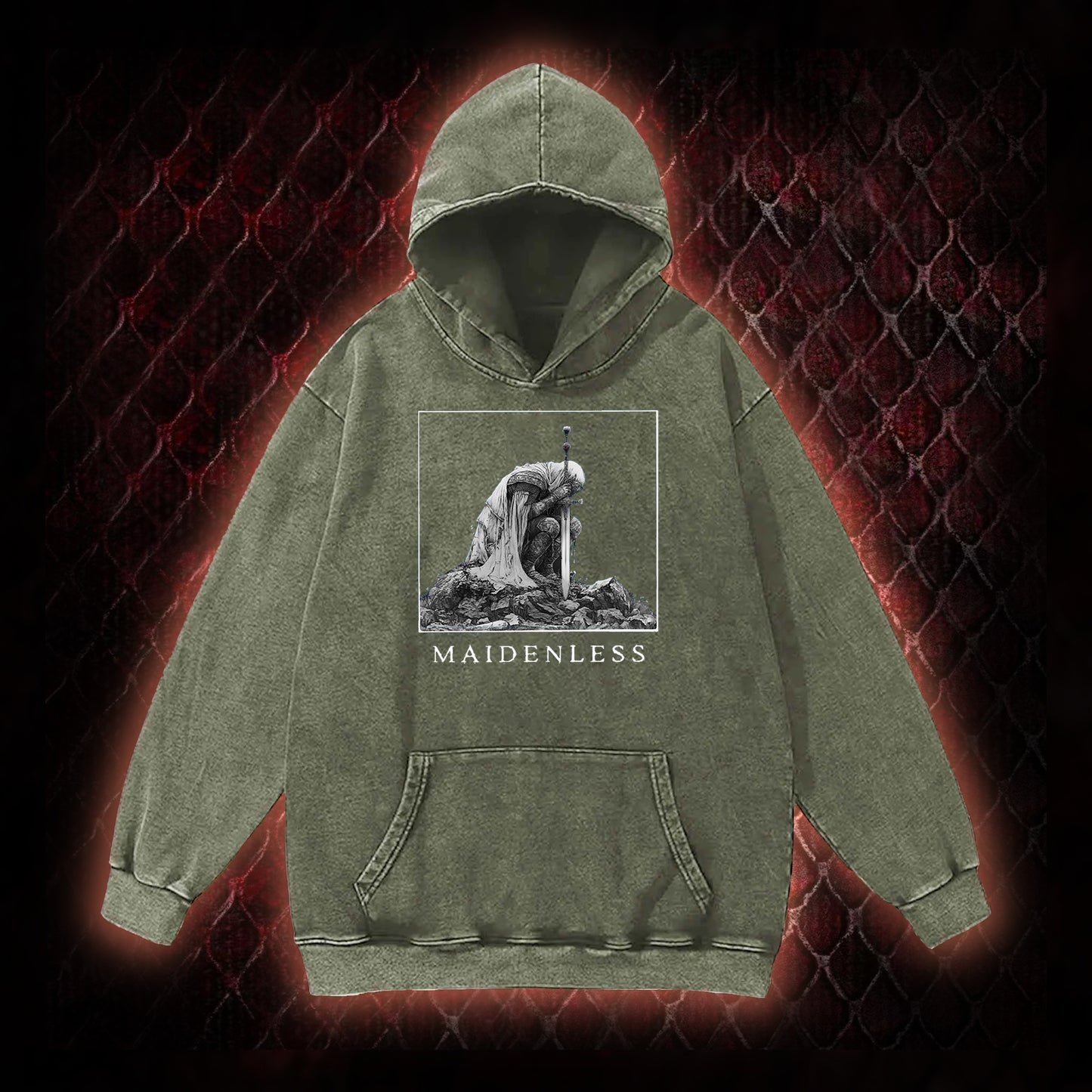 Maidenless Vintage Washed Hoodie