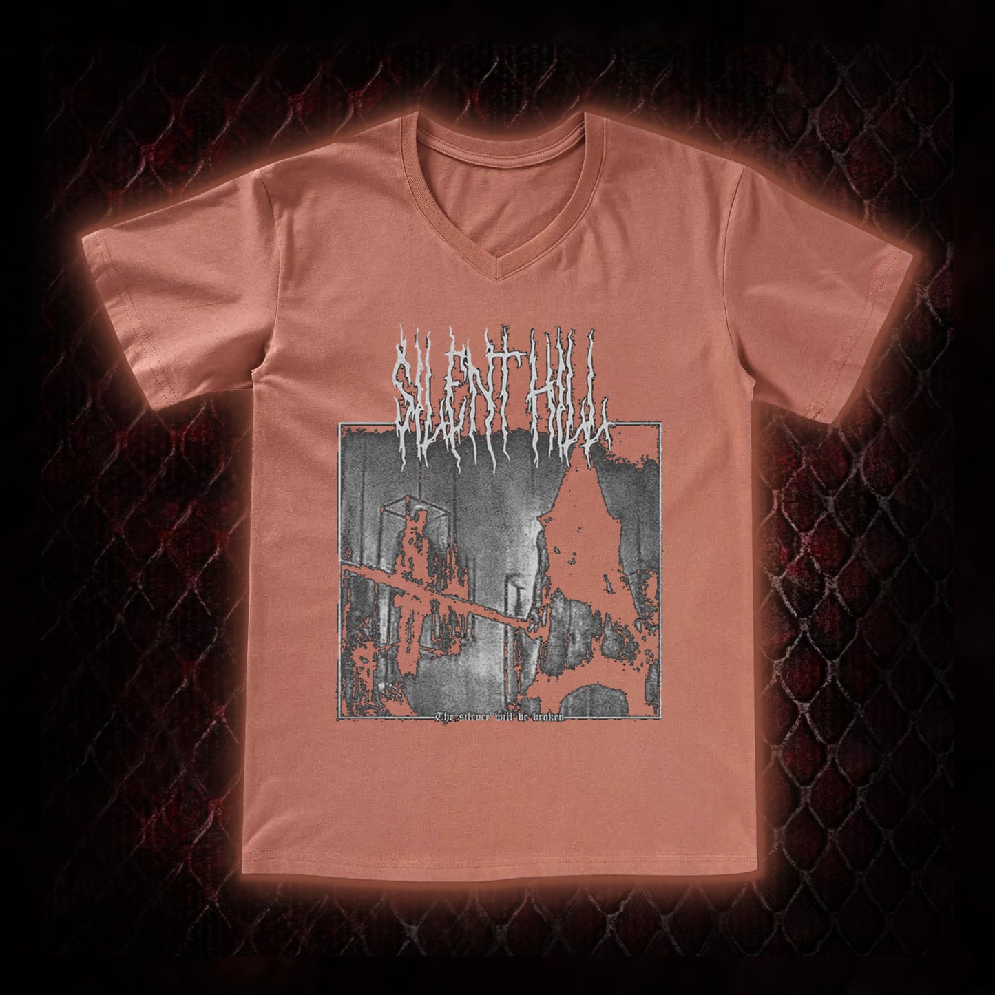 Silent Hill Survival Horror Graphic V-Neck T-Shirt - Classic Horror Game Tribute Piece