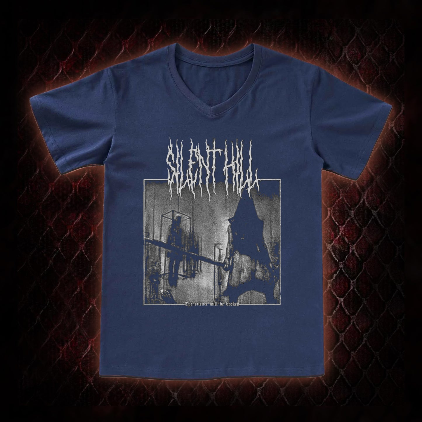 Silent Hill Survival Horror Graphic V-Neck T-Shirt - Classic Horror Game Tribute Piece