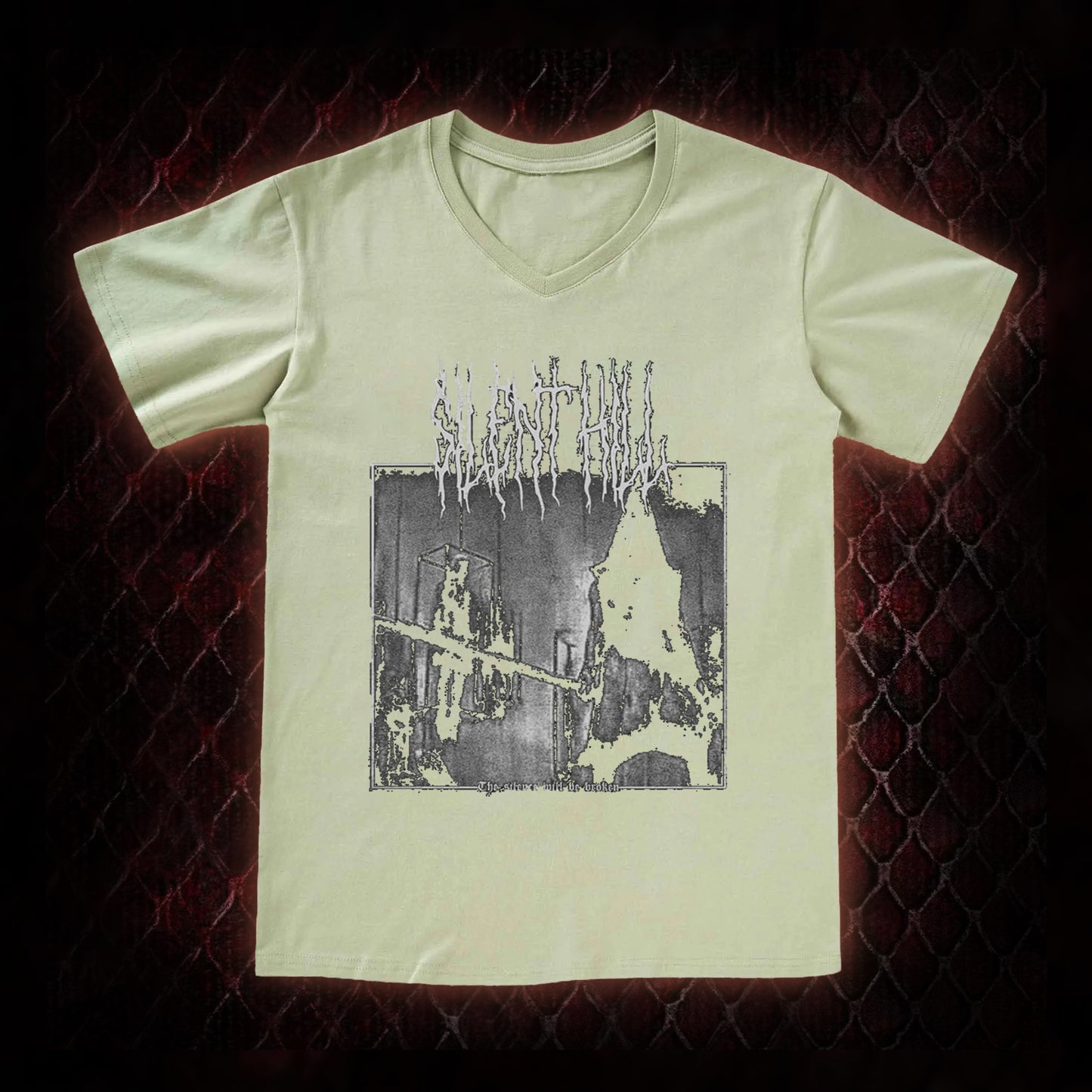 Silent Hill Survival Horror Graphic V-Neck T-Shirt - Classic Horror Game Tribute Piece