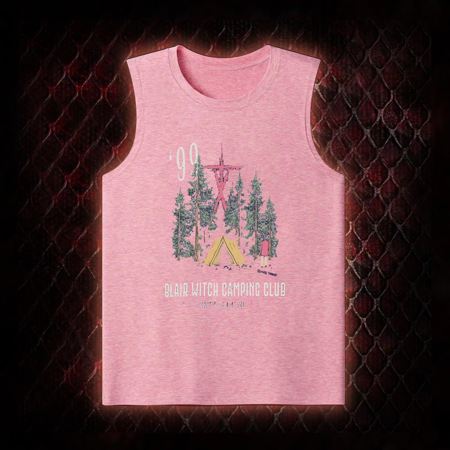 1999 Blair Witch Camping Club Horror Graphic Classic-Tank - The Blair Witch Project Tribute Piece