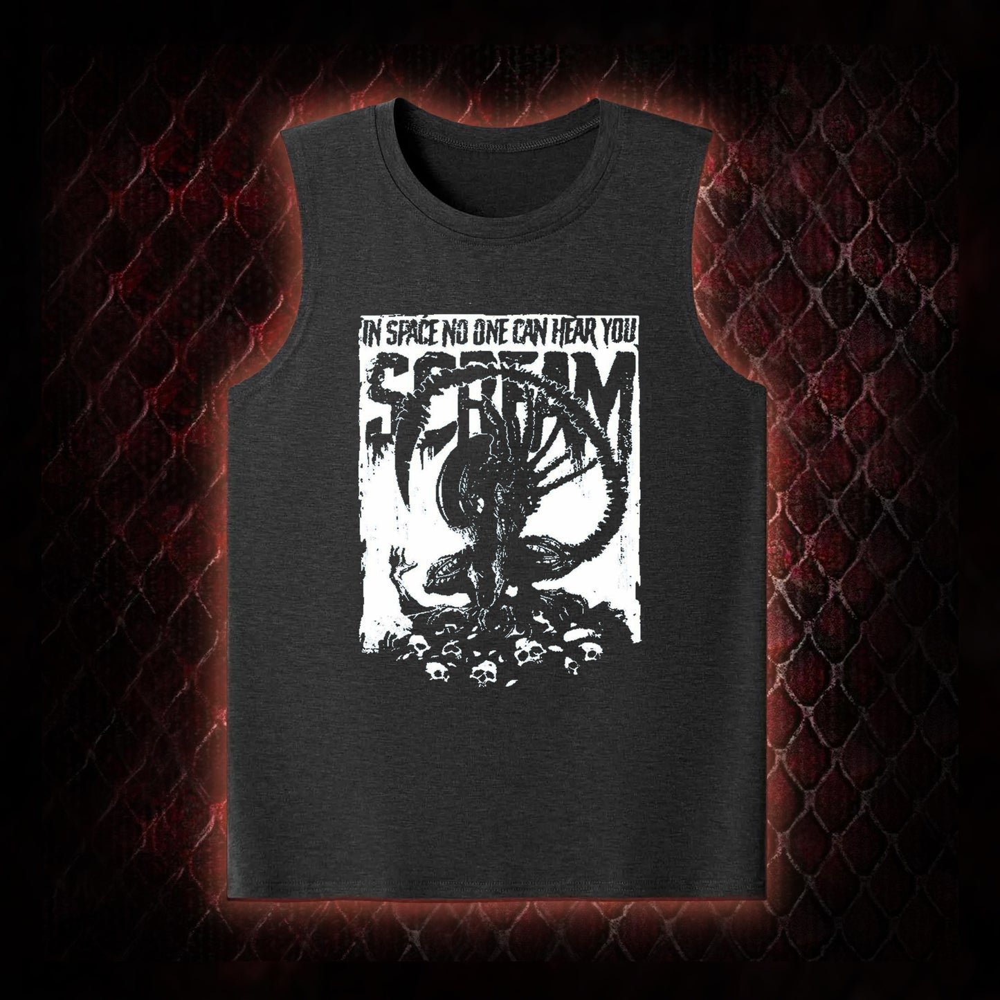 Alien 'In Space No One Can Hear You Scream' Xenomorph Graphic Classic-Tank - Sci-Fi Horror Franchise Tribute Piece