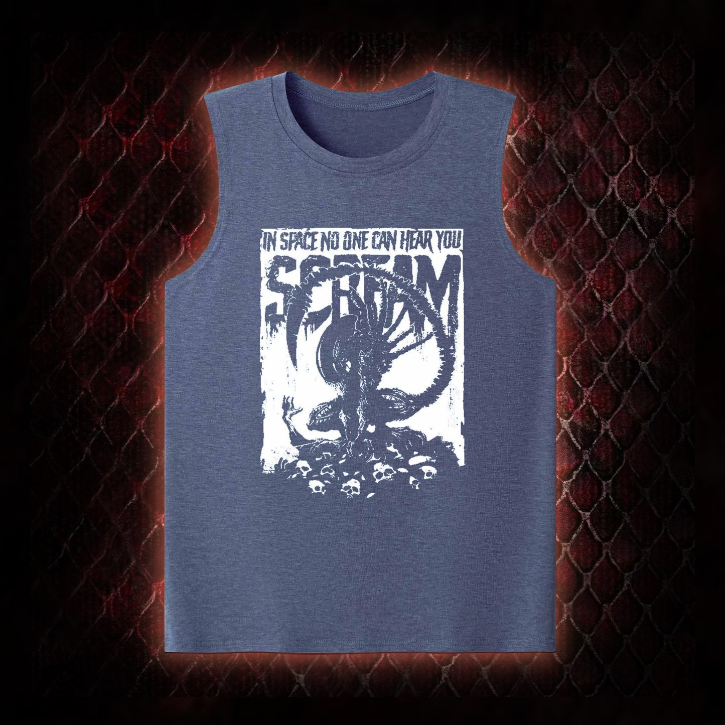 Alien 'In Space No One Can Hear You Scream' Xenomorph Graphic Classic-Tank - Sci-Fi Horror Franchise Tribute Piece