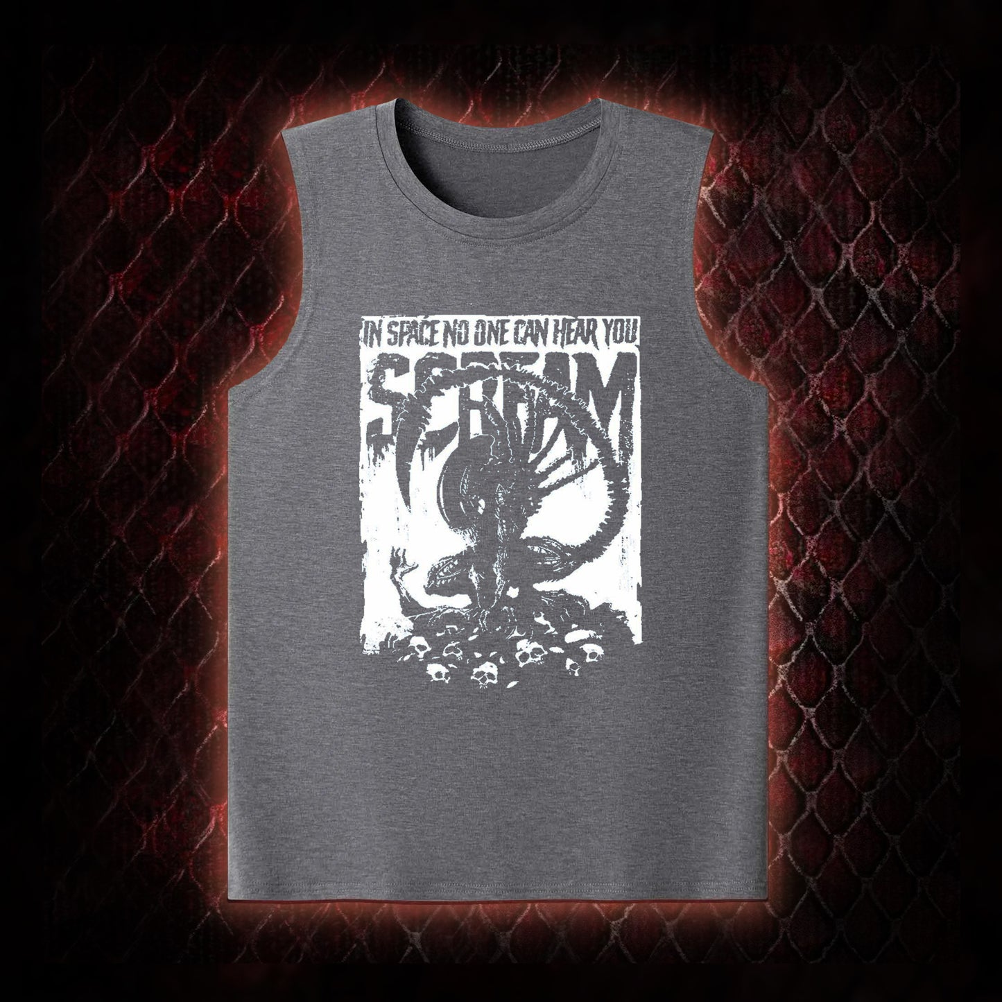 Alien 'In Space No One Can Hear You Scream' Xenomorph Graphic Classic-Tank - Sci-Fi Horror Franchise Tribute Piece
