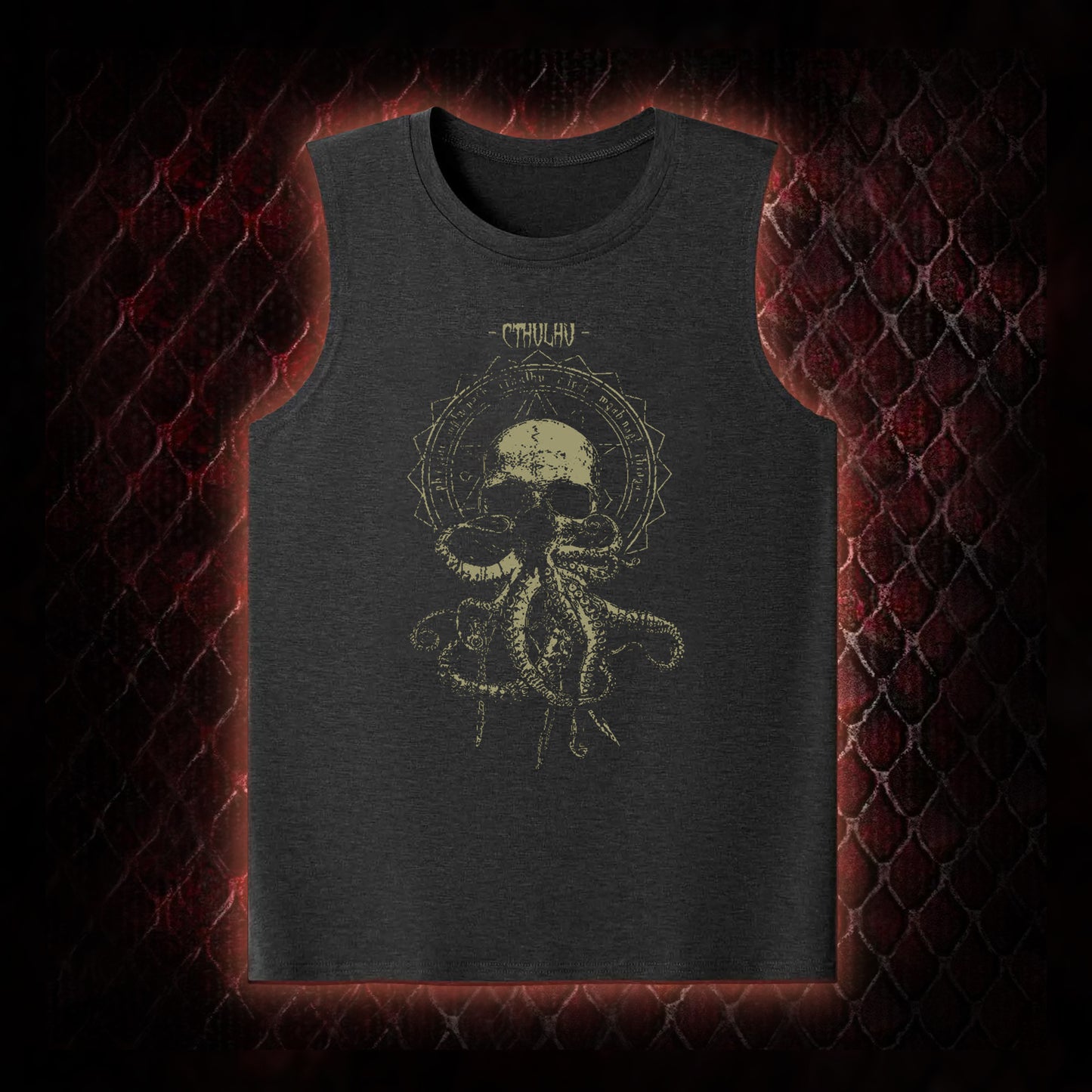 Cthulhu Mythos Skull-Tentacle Occult Tank Top