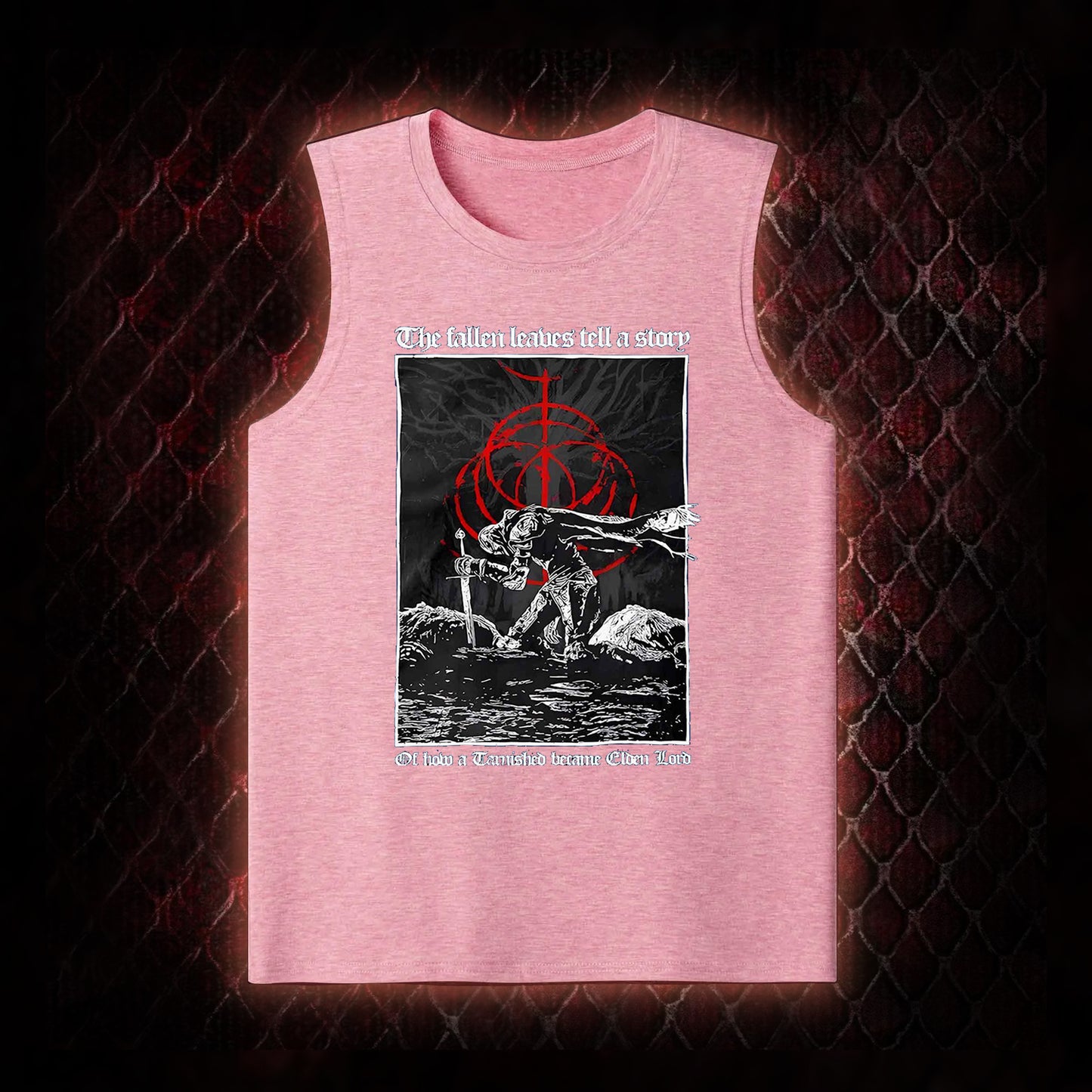 Elden Ring 'The Fallen Leaves Tell a Story' Tarnished to Elden Lord Graphic Classic-Tank - FromSoftware RPG Tribute Piece