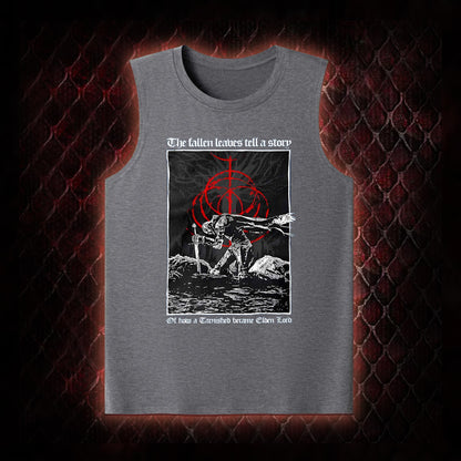 Elden Ring 'The Fallen Leaves Tell a Story' Tarnished to Elden Lord Graphic Classic-Tank - FromSoftware RPG Tribute Piece