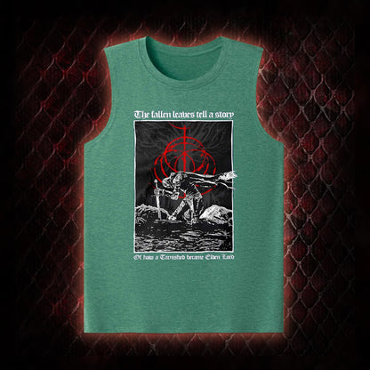 Elden Ring 'The Fallen Leaves Tell a Story' Tarnished to Elden Lord Graphic Classic-Tank - FromSoftware RPG Tribute Piece