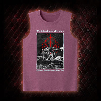 Elden Ring 'The Fallen Leaves Tell a Story' Tarnished to Elden Lord Graphic Classic-Tank - FromSoftware RPG Tribute Piece