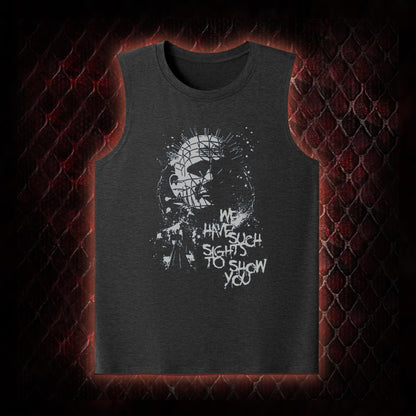 Hellraiser Pinhead 'We Have Such Sights To Show You' Graphic Classic-Tank - Cult Horror Icon Tribute Piece