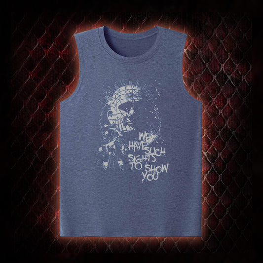 Hellraiser Pinhead 'We Have Such Sights To Show You' Graphic Classic-Tank - Cult Horror Icon Tribute Piece