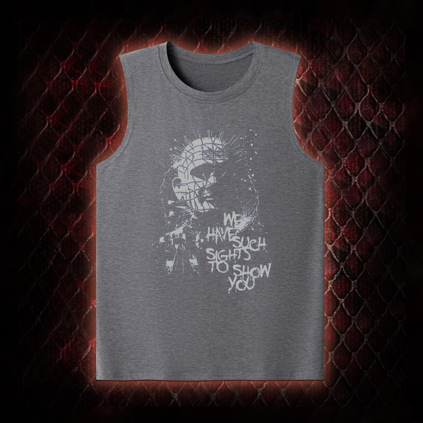 Hellraiser Pinhead 'We Have Such Sights To Show You' Graphic Classic-Tank - Cult Horror Icon Tribute Piece