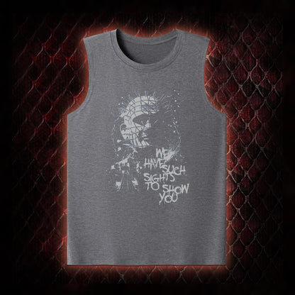 Hellraiser Pinhead 'We Have Such Sights To Show You' Graphic Classic-Tank - Cult Horror Icon Tribute Piece