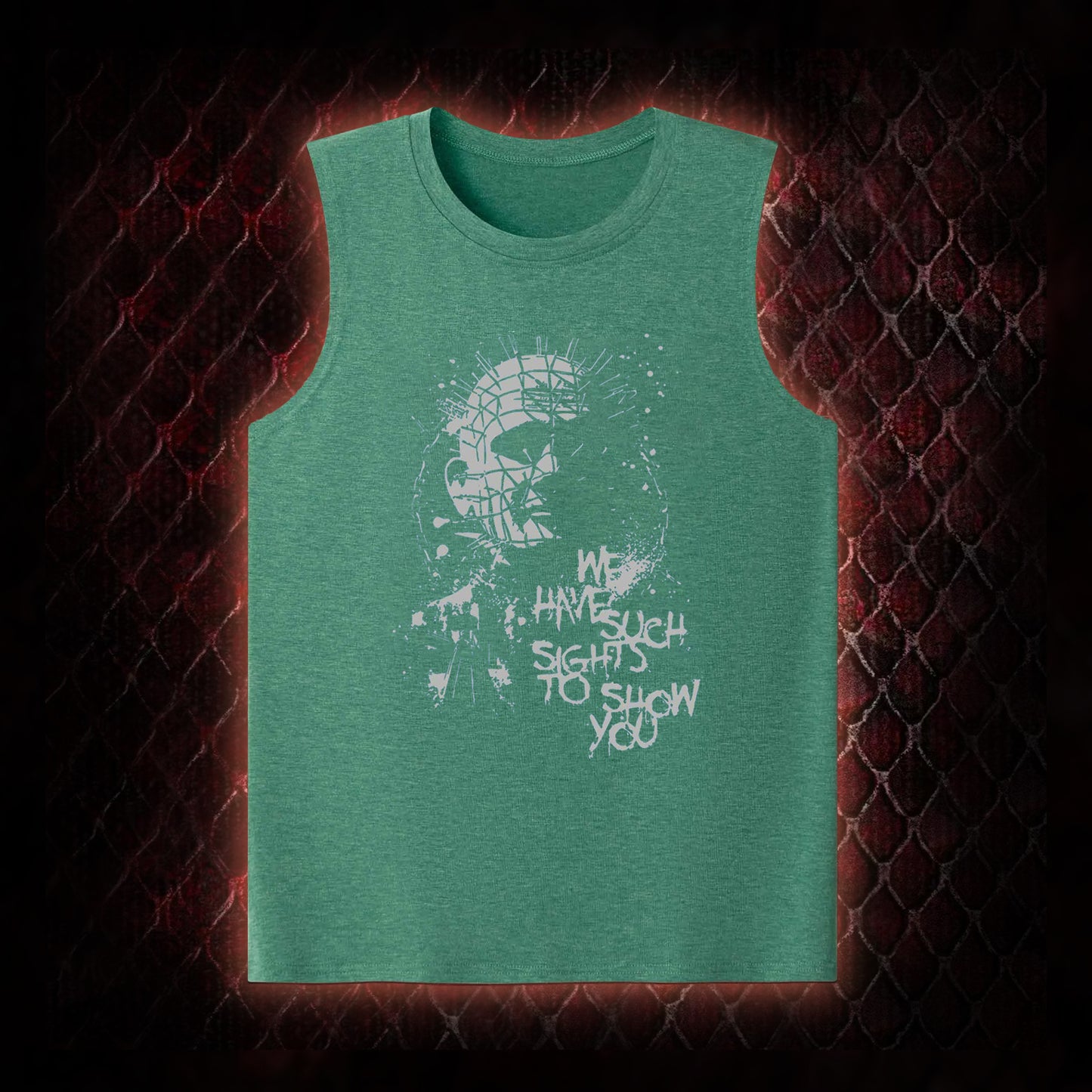 Hellraiser Pinhead 'We Have Such Sights To Show You' Graphic Classic-Tank - Cult Horror Icon Tribute Piece
