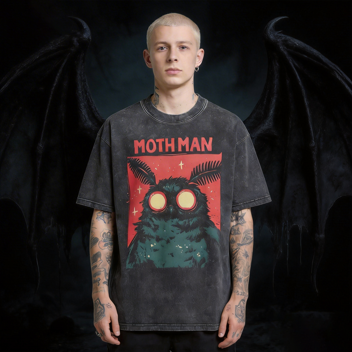 Cryptid Mothman Vintage Washed T-Shirt