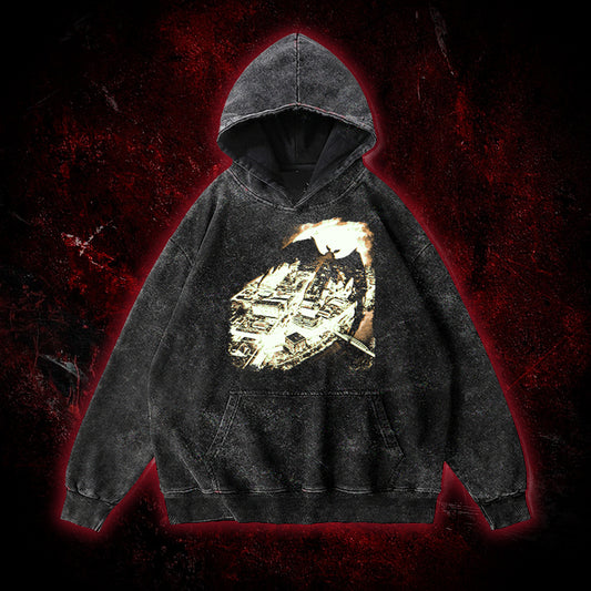 Mothman Point Pleasant Vintage Washed Hoodie