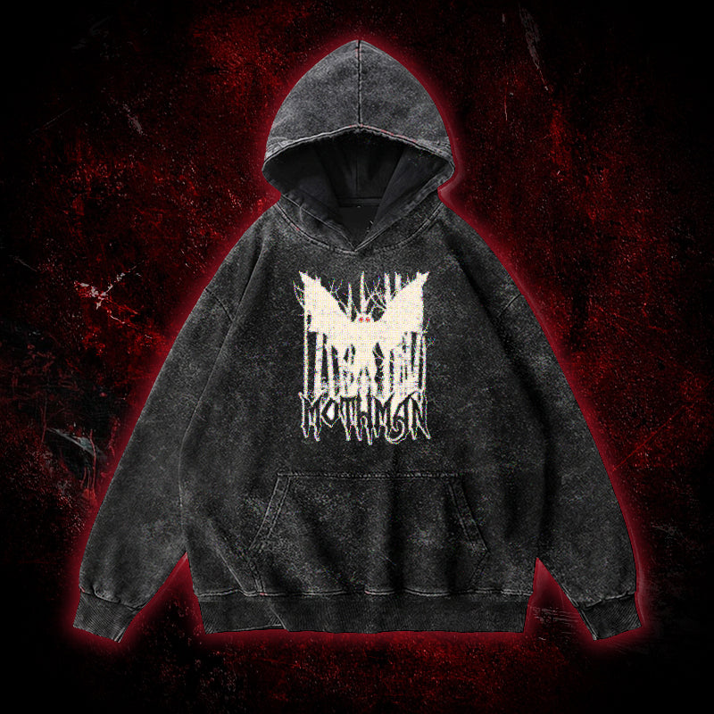 Pixel Mothman Vintage Washed Hoodie