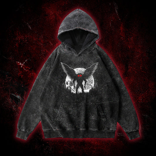 Void Mothman Vintage Washed Hoodie